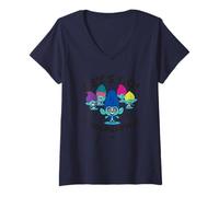Donna DreamWorks Trolls BroZone Let’s Go! Kindergarten! Maglietta con Collo a V