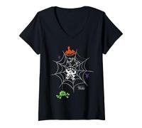 Donna DreamWorks Trolls Spooky Poppy Halloween Maglietta con Collo a V