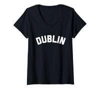 Donna Dublino Irlanda Maglietta con Collo a V