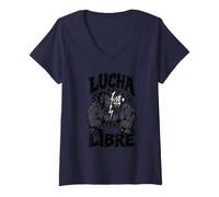 Donna Due Lottatori di Lucha Libre - Lotta Libera Maglietta con Collo a V