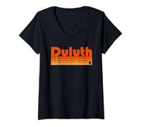 Donna Duluth, Minnesota Retro anni '80 Maglietta con Collo a V