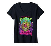 Donna Dungeons & Dragons Beholder Roll with Disadvantage! Toxic Maglietta con Collo a V