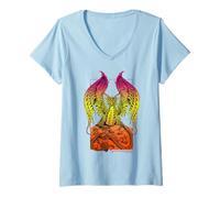 Donna Dungeons & Dragons Colorful Gradient Dragon Guards Treasure Maglietta con Collo a V