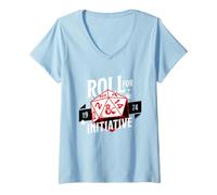 Donna Dungeons & Dragons Dice Roll for Initiative Maglietta con Collo a V