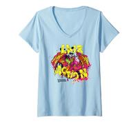 Donna Dungeons & Dragons Lair Action Neon Colored Greatwyrm Maglietta con Collo a V