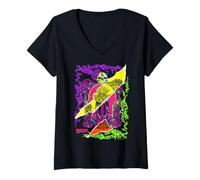 Donna Dungeons & Dragons Mindflayer Rips Through Neon Dimensions Maglietta con Collo a V