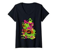 Donna Dungeons & Dragons Vibrant Neon Amalgamation Monster Maglietta con Collo a V
