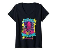 Donna Dungeons & Dragons Whos Got Darkvision? Mindflayer Neon Maglietta con Collo a V
