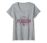 Donna Durham North Carolina - Etichetta Durham NC Maglietta con Collo a V
