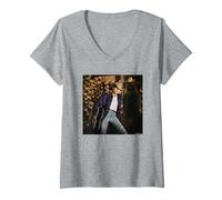 Donna Dwight Yoakam Cantautore A Long Way Home Michael Grecco Maglietta con Collo a V