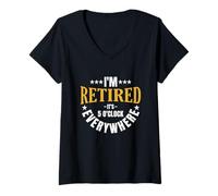 Donna È 5 O'Clock Everywhere I'm Retired Summer Party Maglietta con Collo a V