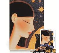 Donna e gatto sotto le stelle - Puzzle da 1000 pezzi per adolescenti - Sviluppo delle capacità analitiche - Facile da giocare - Rilassante - Taglio netto - Regalo perfetto (38x26cm)