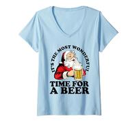 Donna È Il Momento più Bello per Una Birra Maglietta con Collo a V