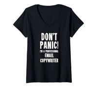 Donna E-Mail Copywriter Maglietta con Collo a V