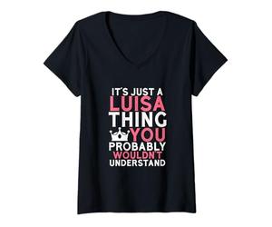Donna È Solo Una Cosa di Luisa Che Probabilmente Non capiresti Maglietta con Collo a V