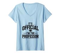 Donna È Ufficiale I'm The Professor Maglietta con Collo a V