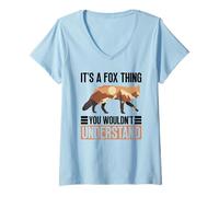 Donna È Una Cosa da Volpe - Non capiresti - Fox Maglietta con Collo a V
