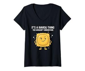 Donna È Una Cosa di Ravioli Che Non capiresti Maglietta con Collo a V