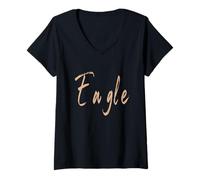 Donna Eagle Idaho Vintage Design Elegante Maglietta con Collo a V