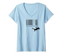 Donna EAN Code Girl Altalena out of The Box Extra LOL Nero Maglietta con Collo a V