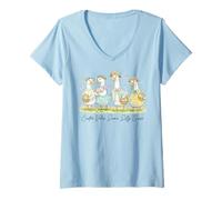 Donna Easter Vibes Stessa Sciocca Oca Carino Primavera Duck Egg Caccia Divertimento Maglietta con Collo a V