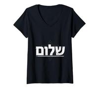 Donna Ebraico Israelita Gesù Il Messia Ebraico Ebraico Maglietta con Collo a V