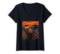 Donna ECCE Homo Urlare Cecilia Divertente Cool Grafica Gesù Maglietta con Collo a V