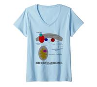 Donna Ecco Come Posso ibernare la biologia molecolare della termogenina Maglietta con Collo a V