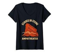 Donna Echoes in Stone Shirt, serata dedicata ai concerti dei Red Rocks, Colorado Maglietta con Collo a V