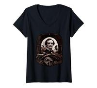 Donna Edgar Allan Poe eredità del Maestro del Terrore Maglietta con Collo a V