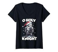 Donna Edizione Buhurt Christmas-Bouhourt T Hema Christmas Maglietta con Collo a V