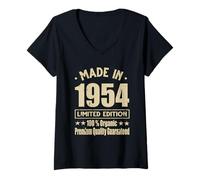 Donna Edizione Limitata 1954 Compleanno 1954 Nato nel 1954 Maglietta con Collo a V
