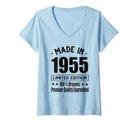 Donna Edizione Limitata 1955 Compleanno 1955 Nato nel 1955 Maglietta con Collo a V
