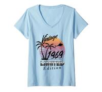 Donna Edizione Limitata 1969 Compleanno 1969 Nato nel 1969 Maglietta con Collo a V