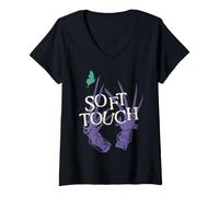 Donna Edward Scissorhands Soft Touch Halloween Maglietta con Collo a V