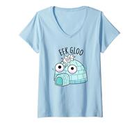 Donna loo - Gioco di Parole a Forma di Igloo Divertente Maglietta con Collo a V