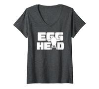 Donna Egghead - Maglietta divertente per barbecue Kamado Smoker Grilling Pitmaster Maglietta con Collo a V
