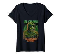 Donna El Chavo Halloween Edition Maglietta con Collo a V