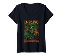 Donna El Chavo Halloween Edition Maglietta con Collo a V