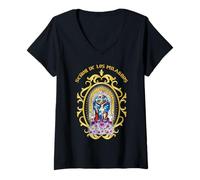 Donna El Señor de Los Milagros is The Patron of Peruvian Lima Peru Maglietta con Collo a V