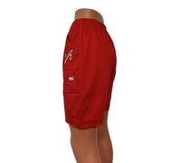 Donna Elasticizzato Comodo Estate Misto Cotone Mix Cherry Bacca Capri Shorts 10