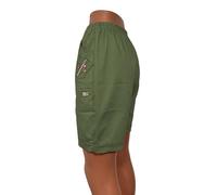 Donna Elasticizzato Comodo Estate Misto Cotone Mix Cherry Bacca Capri Shorts 10