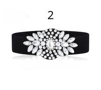 Donna Elastico Cristallo Girovita Cintura con Strass Decorazione per Abito
