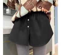 Donna Elastico Vita Falso Orlo Camicia Estensori Mini Finta Top Inferiore Sweep