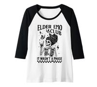 Donna Elder Emo Club Skeleton Nostalgia Non Era Una Fase Mamma Maglia con Maniche Raglan