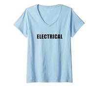 Donna Electrical - Professional Electrician Staff Uniform Maglietta con Collo a V