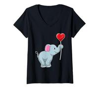 Donna Elefante Palloncino Maglietta con Collo a V