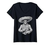 Donna Elegante Lucha Libre Charro Maglietta con Collo a V