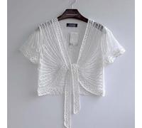 Donna Elegante Versatile Chiffon Pizzo Bolero Cardigan Scialle