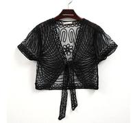 Donna Elegante Versatile Chiffon Pizzo Bolero Cardigan Scialle